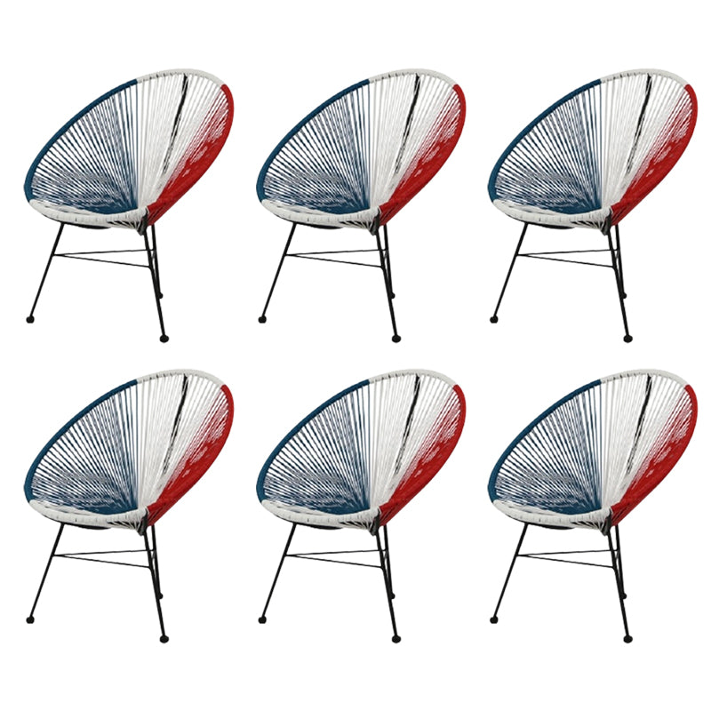 Tropical Faux Rattan Outdoor Chair with Arm UV Protective Outdoor Chair