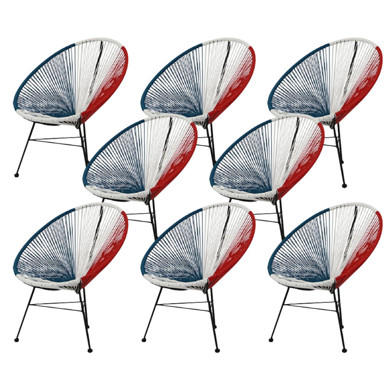 Tropical Faux Rattan Outdoor Chair with Arm UV Protective Outdoor Chair