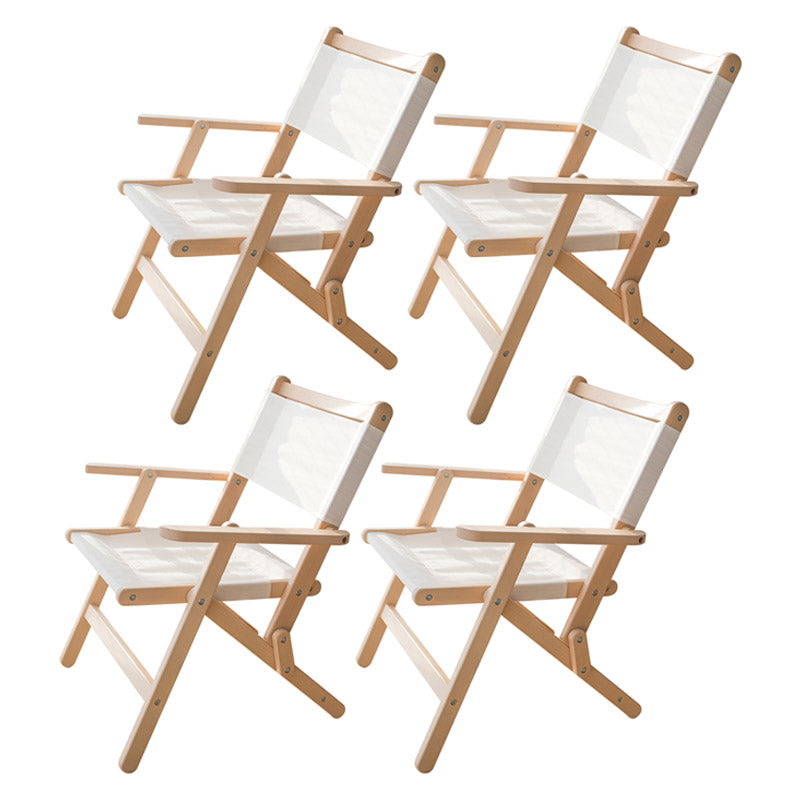 Solid Wood Modern Patio Arm Chair No Distressing Dining Armchair with Arm