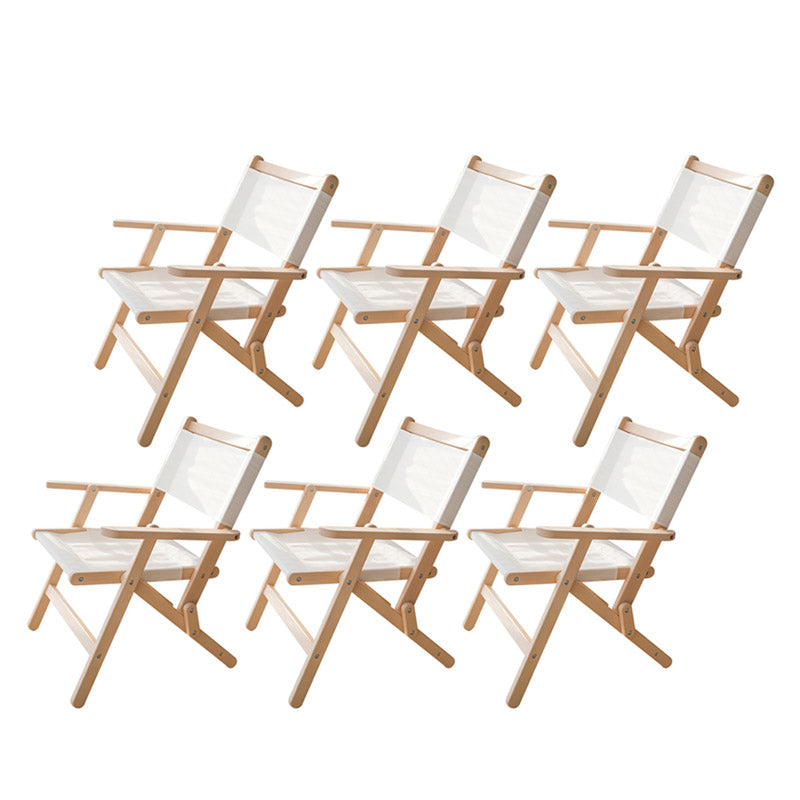 Solid Wood Modern Patio Arm Chair No Distressing Dining Armchair with Arm