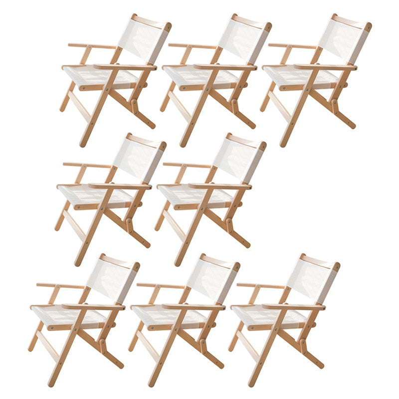 Solid Wood Modern Patio Arm Chair No Distressing Dining Armchair with Arm