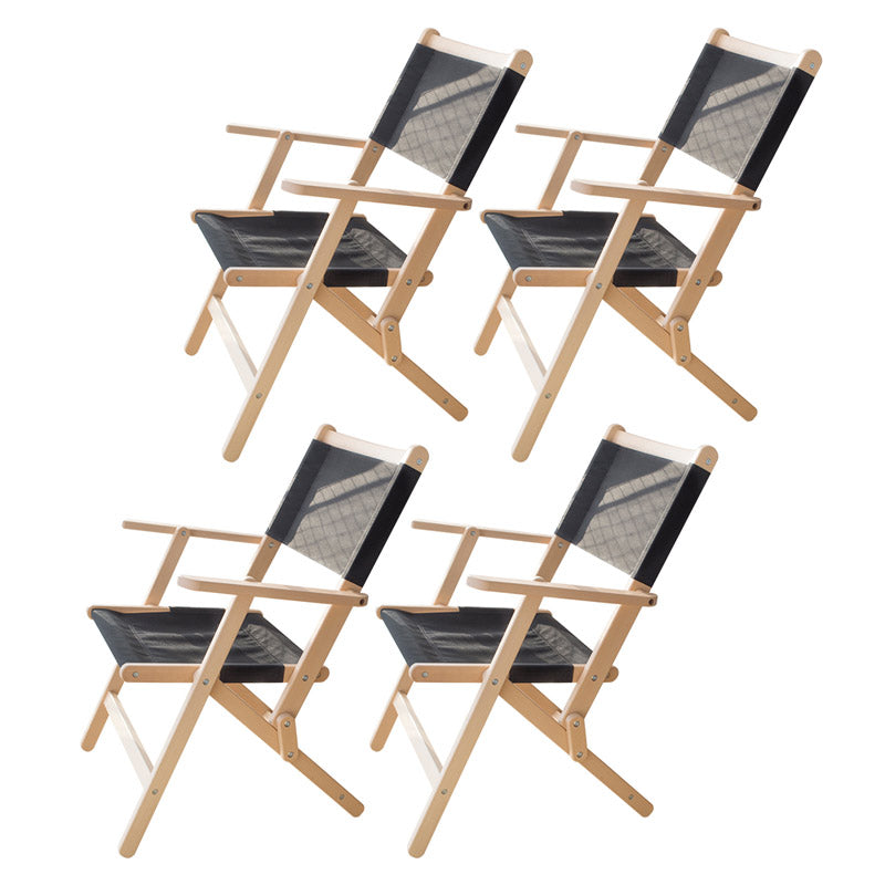 Solid Wood Modern Patio Arm Chair No Distressing Dining Armchair with Arm