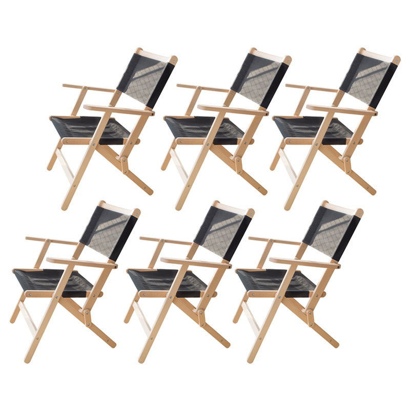 Solid Wood Modern Patio Arm Chair No Distressing Dining Armchair with Arm