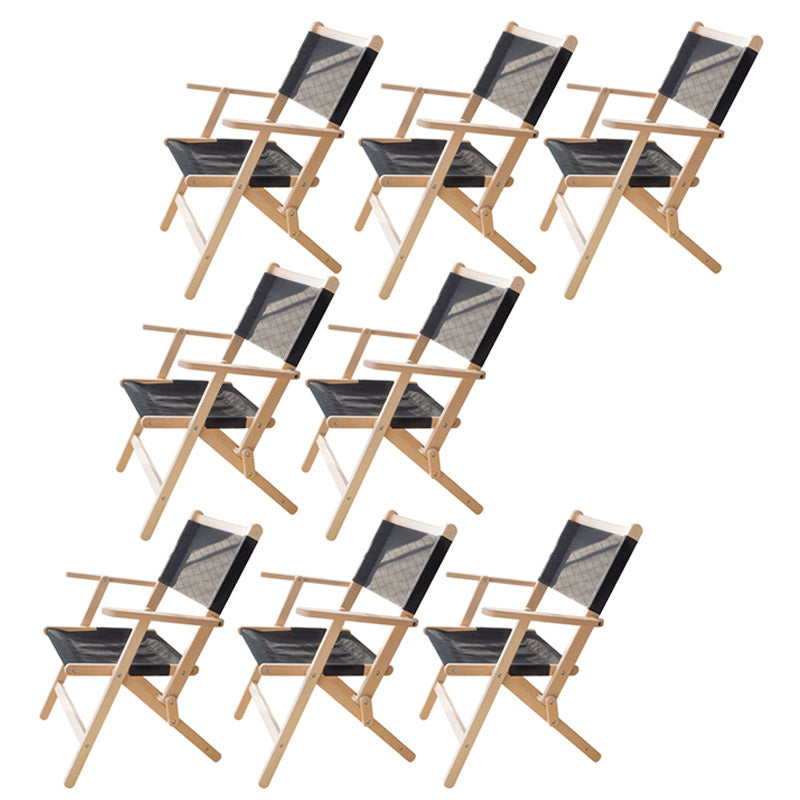 Solid Wood Modern Patio Arm Chair No Distressing Dining Armchair with Arm