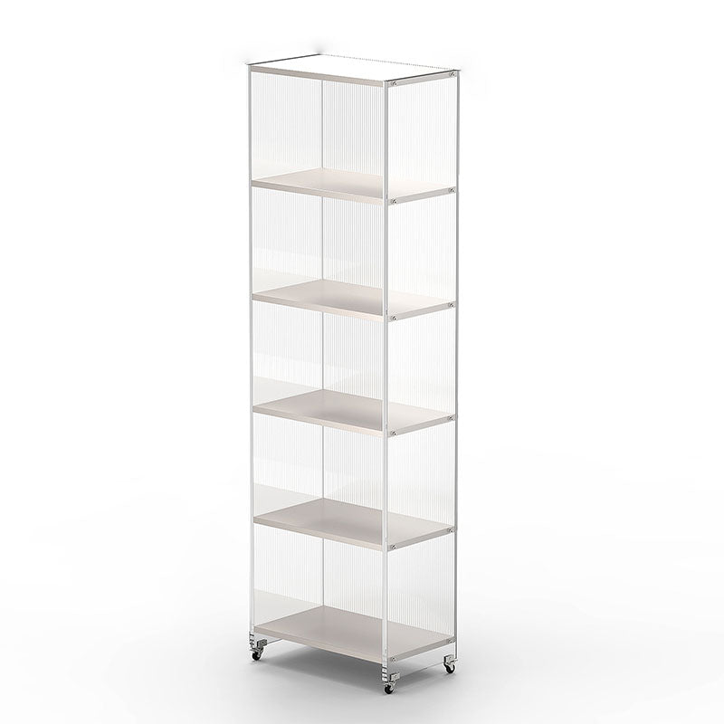 Closed Back Vertical Bookshelf Modern Style Acrylic Bookcase for Office