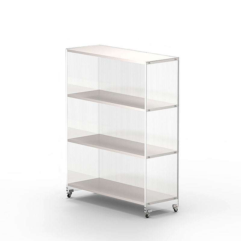Closed Back Vertical Bookshelf Modern Style Acrylic Bookcase for Office