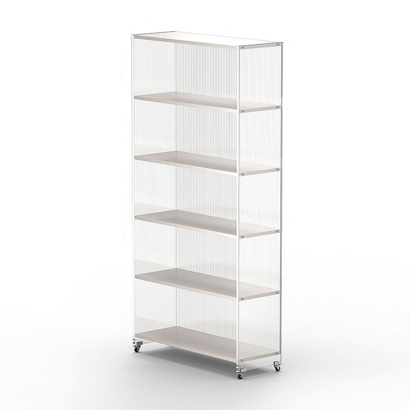 Closed Back Vertical Bookshelf Modern Style Acrylic Bookcase for Office