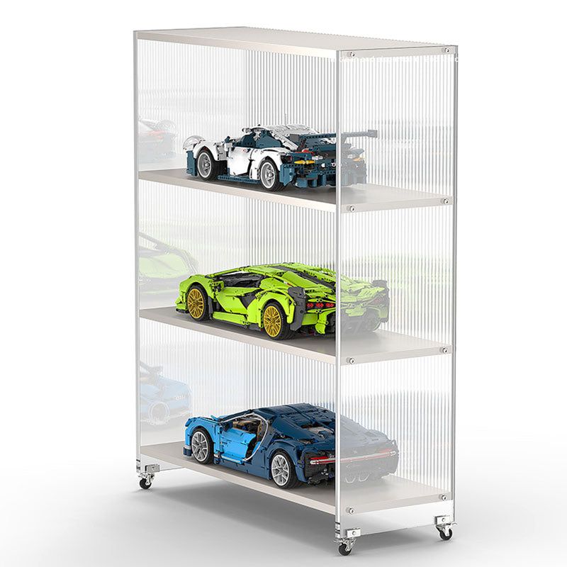 Closed Back Vertical Bookshelf Modern Style Acrylic Bookcase for Office