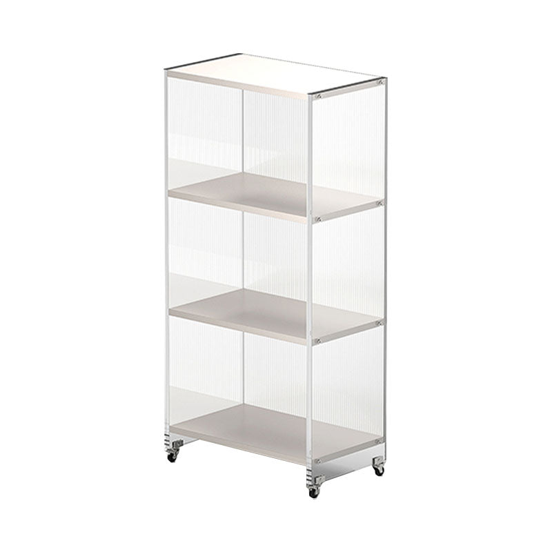 Closed Back Vertical Bookshelf Modern Style Acrylic Bookcase for Office