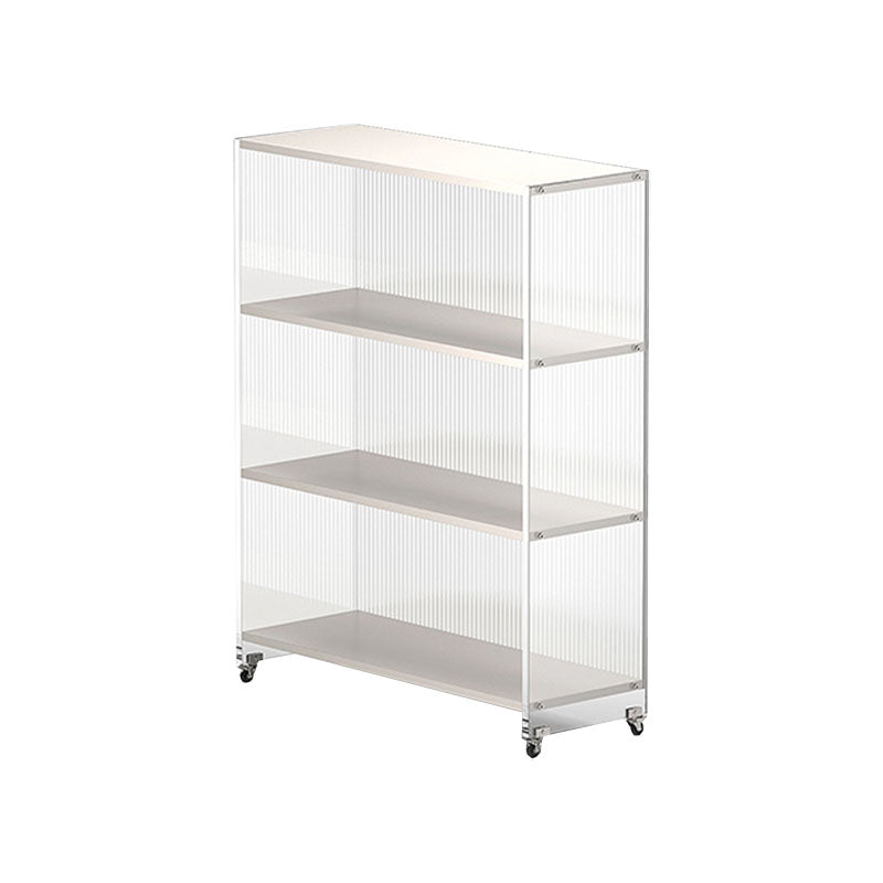 Closed Back Vertical Bookshelf Modern Style Acrylic Bookcase for Office