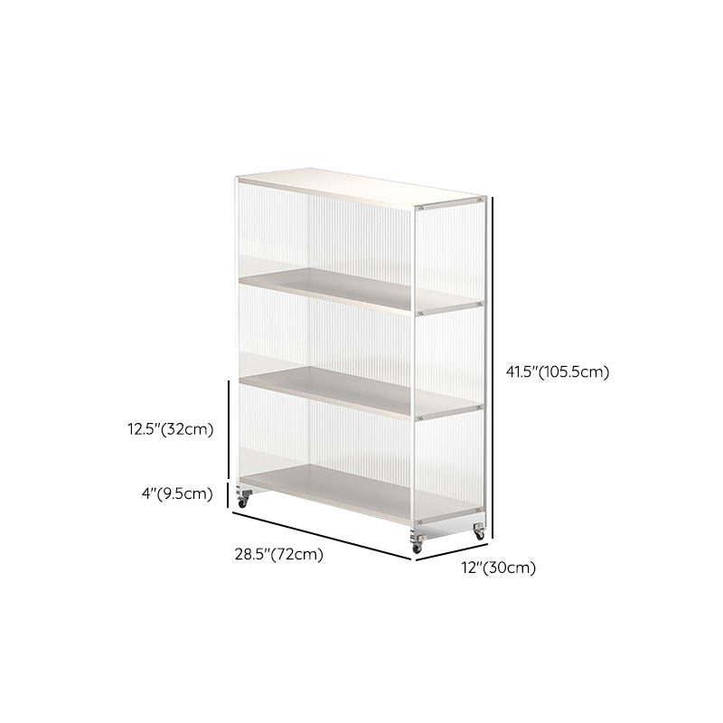 Closed Back Vertical Bookshelf Modern Style Acrylic Bookcase for Office