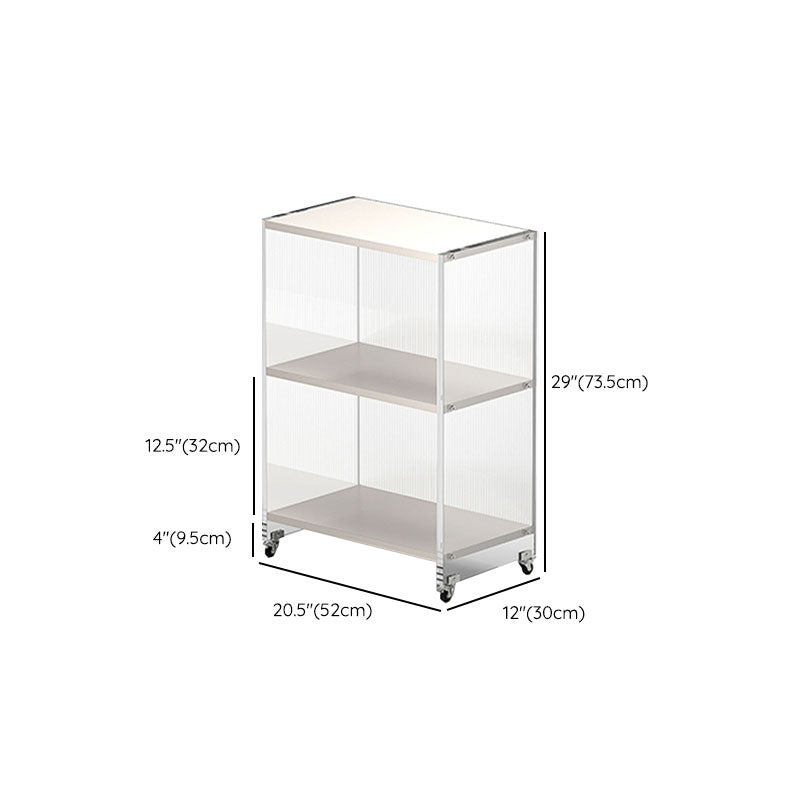Closed Back Vertical Bookshelf Modern Style Acrylic Bookcase for Office