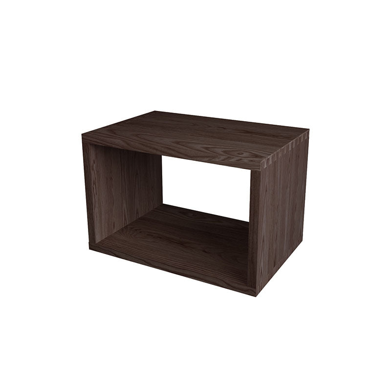 Open Back Cube Bookshelf Solid Wood Contemporary Bookcase for Home