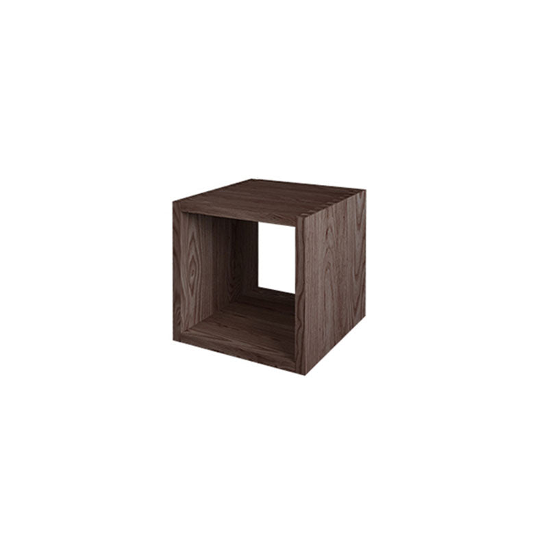 Open Back Cube Bookshelf Solid Wood Contemporary Bookcase for Home