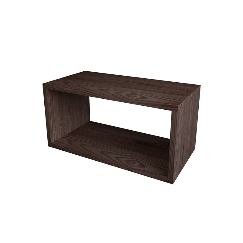 Open Back Cube Bookshelf Solid Wood Contemporary Bookcase for Home