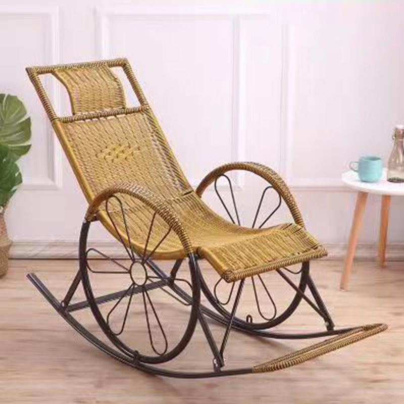 Mid Century Modern Style Rocking Chair Indoor Rattan Rocking Chair