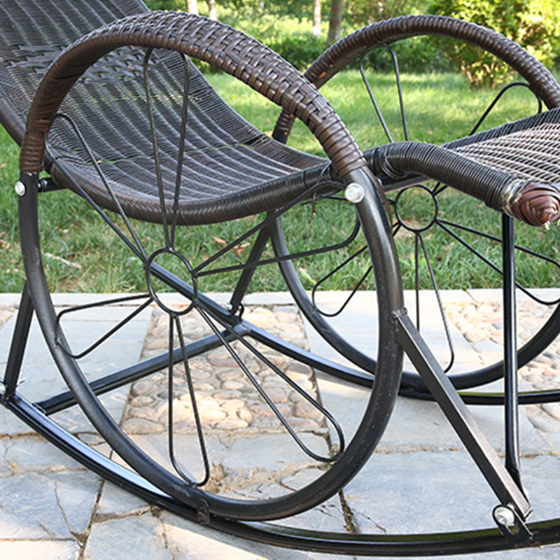 Mid Century Modern Style Rocking Chair Indoor Rattan Rocking Chair