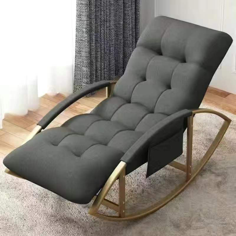 Indoor Single Sofa Rocking Chair Glam Style Rocking Chair with Cushion
