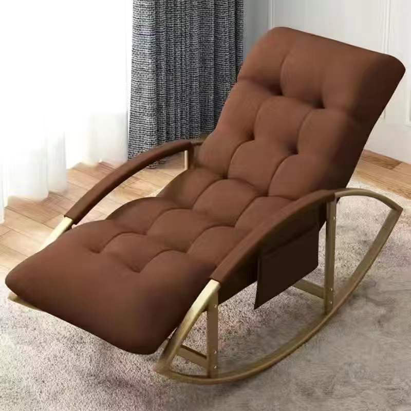 Indoor Single Sofa Rocking Chair Glam Style Rocking Chair with Cushion