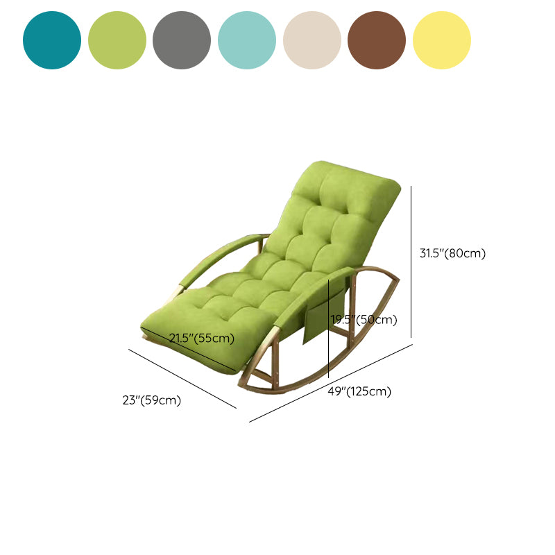 Indoor Single Sofa Rocking Chair Glam Style Rocking Chair with Cushion