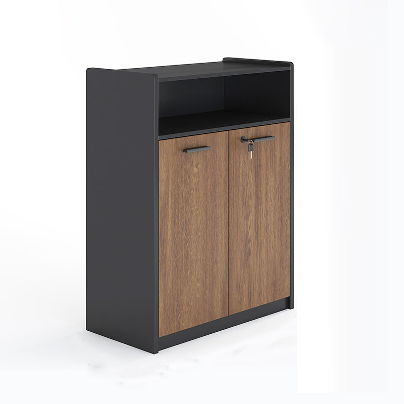 Contemporary File Cabinet Wooden Frame Key Lock File Cabinet for Office