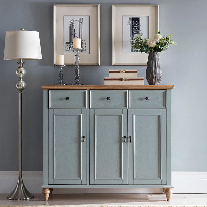 3 - Drawer Rectangle Accent Chest, Solid Wood Mid-Century Modern Cabinet