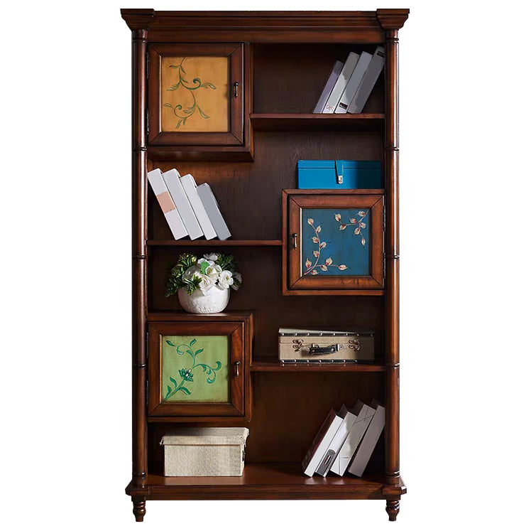 Industrial Brown Lacquered Cabinet 3-Door Cabinets, 70.9" Tall