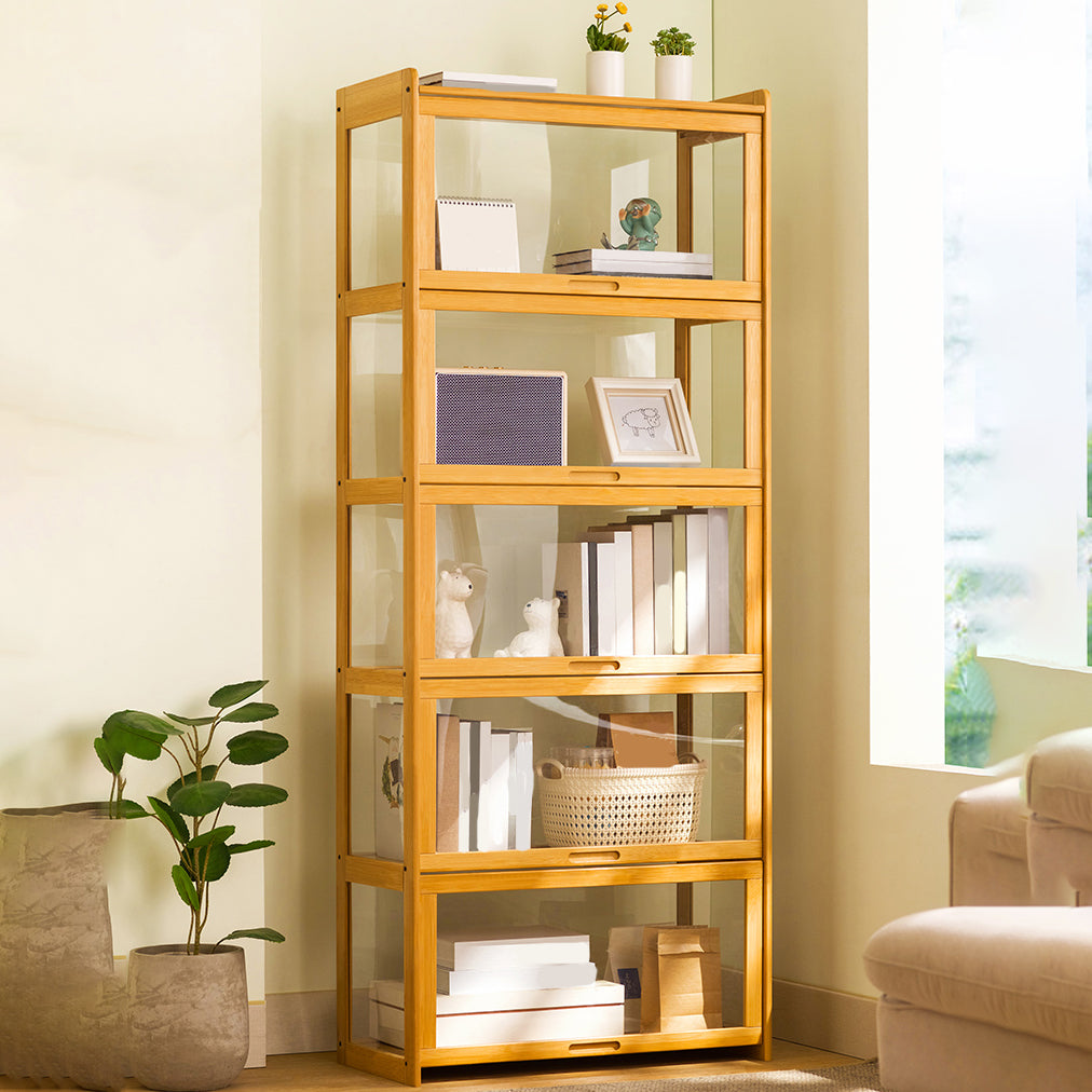 27.6" W Rectangle Accent Cabinet, Contemporary Chest in Natural/Gray