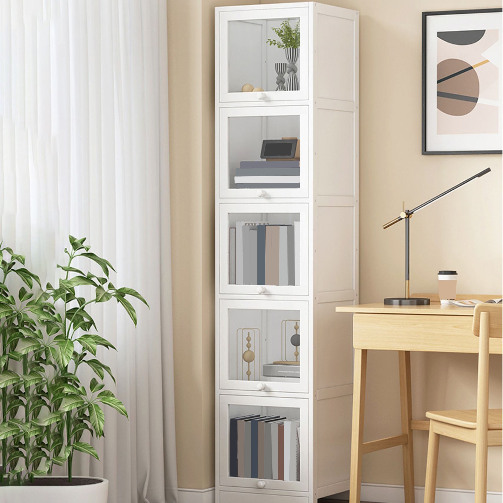 Modern Rectangle Accent Cabinet Rectangle Wood Cabinet with Doors