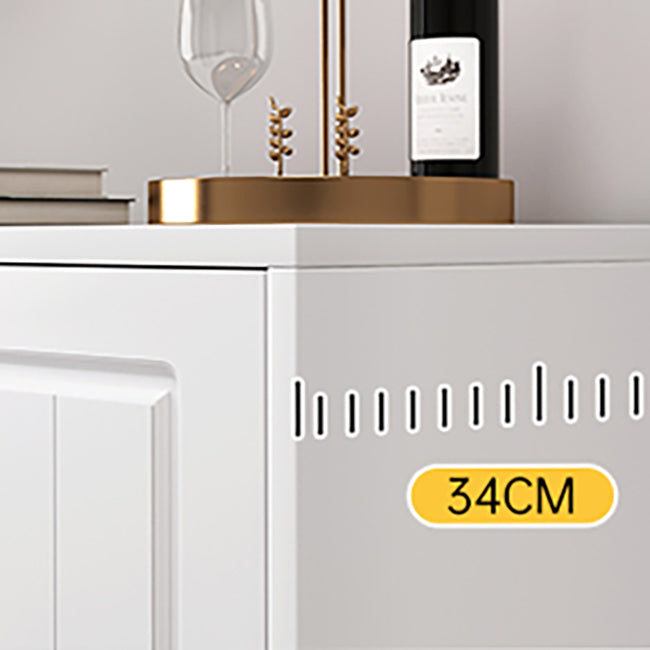 White Accent Cabinet Standard Rectangle Side Cabinet with Doors