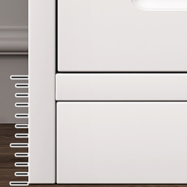 White Accent Cabinet Standard Rectangle Side Cabinet with Doors