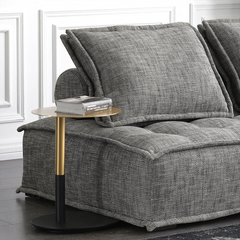 Modern Sofa with Bolster Pillows Armless Settee for Bonus Room