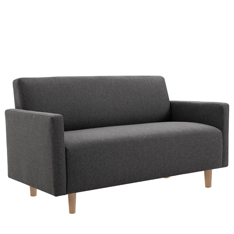 Modernistic Standard Sofa Pillows Square Arm 2 Seater Living Room Settee
