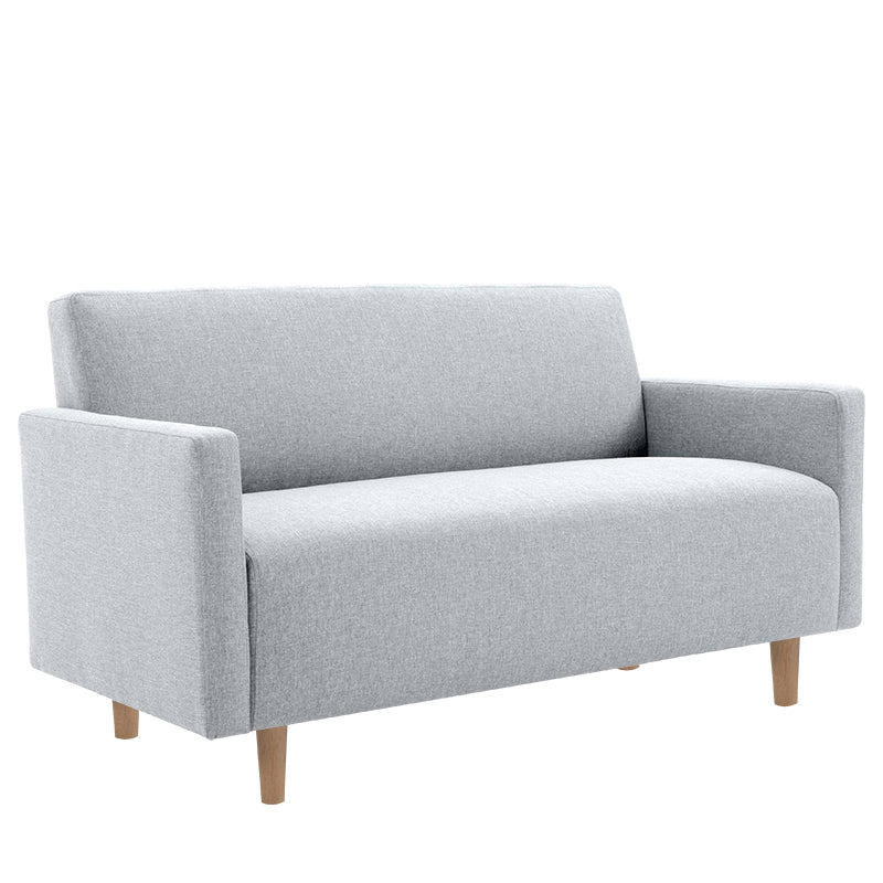 Modernistic Standard Sofa Pillows Square Arm 2 Seater Living Room Settee