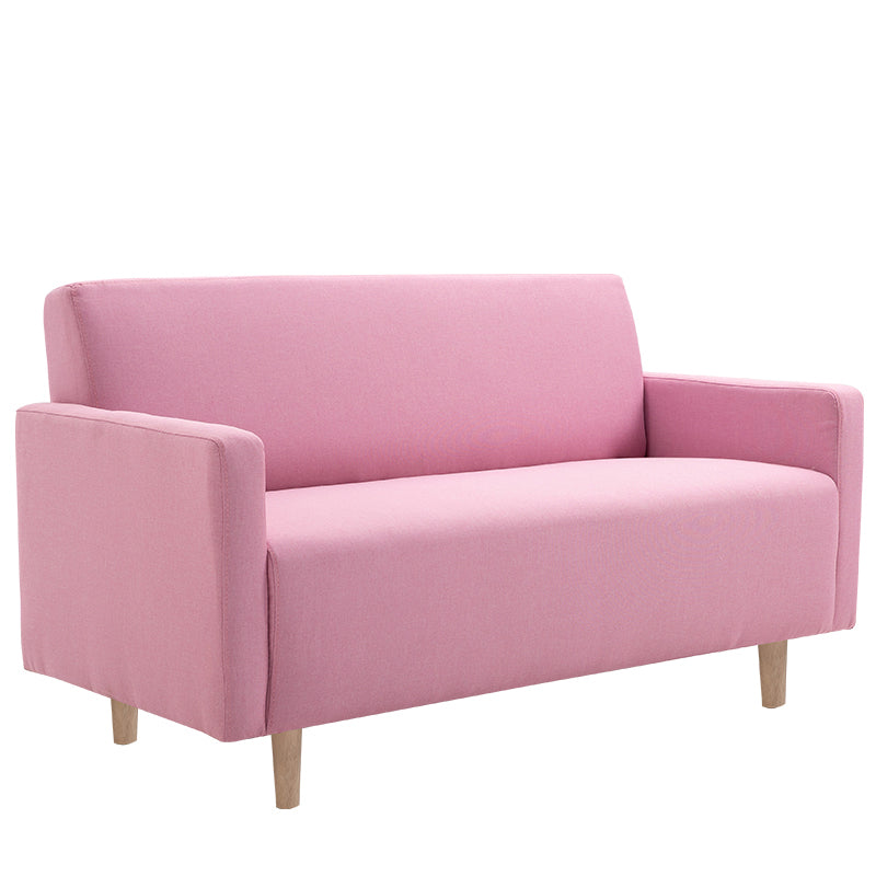 Modernistic Standard Sofa Pillows Square Arm 2 Seater Living Room Settee