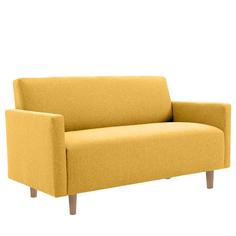 Modernistic Standard Sofa Pillows Square Arm 2 Seater Living Room Settee