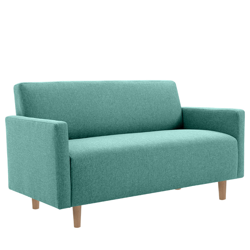 Modernistic Standard Sofa Pillows Square Arm 2 Seater Living Room Settee
