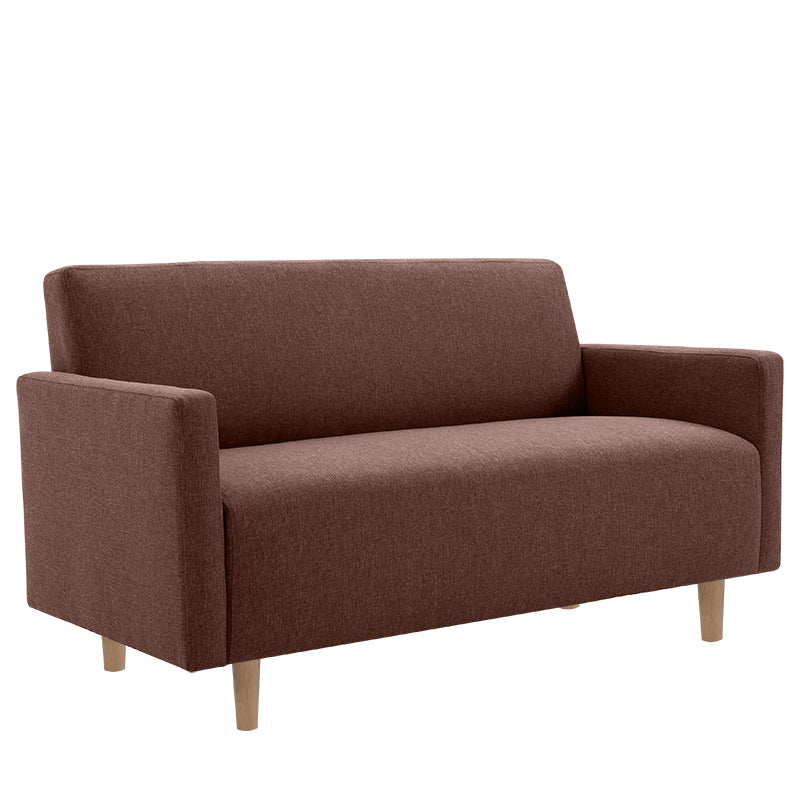 Modernistic Standard Sofa Pillows Square Arm 2 Seater Living Room Settee