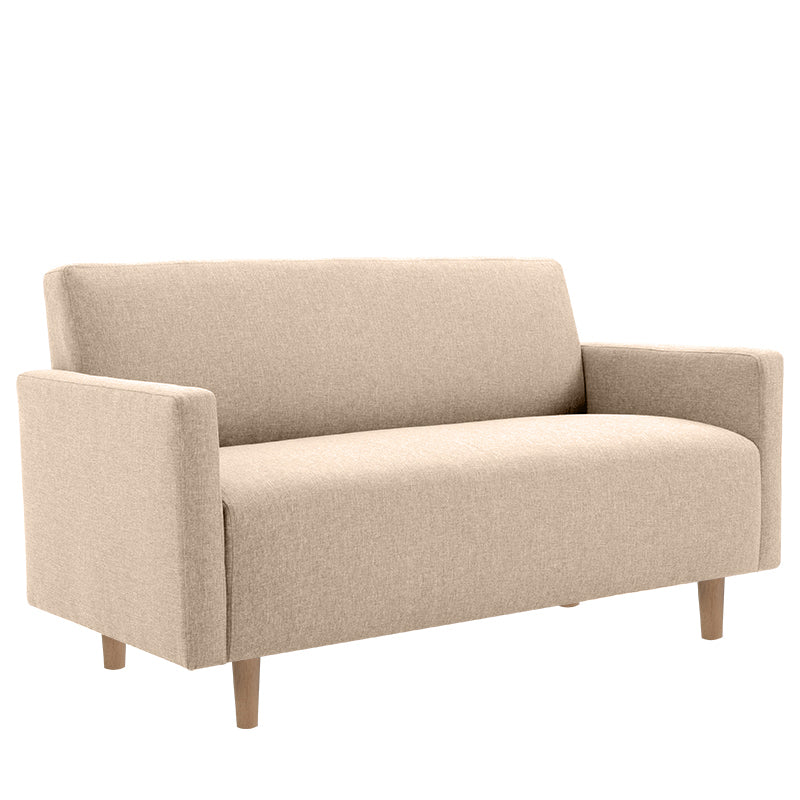 Modernistic Standard Sofa Pillows Square Arm 2 Seater Living Room Settee