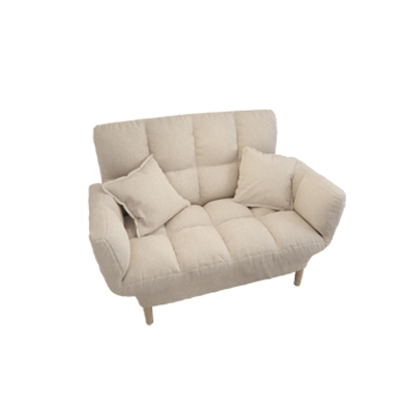 Modernistic Living Room Cotton Blend Sofa Biscuit Back Seating