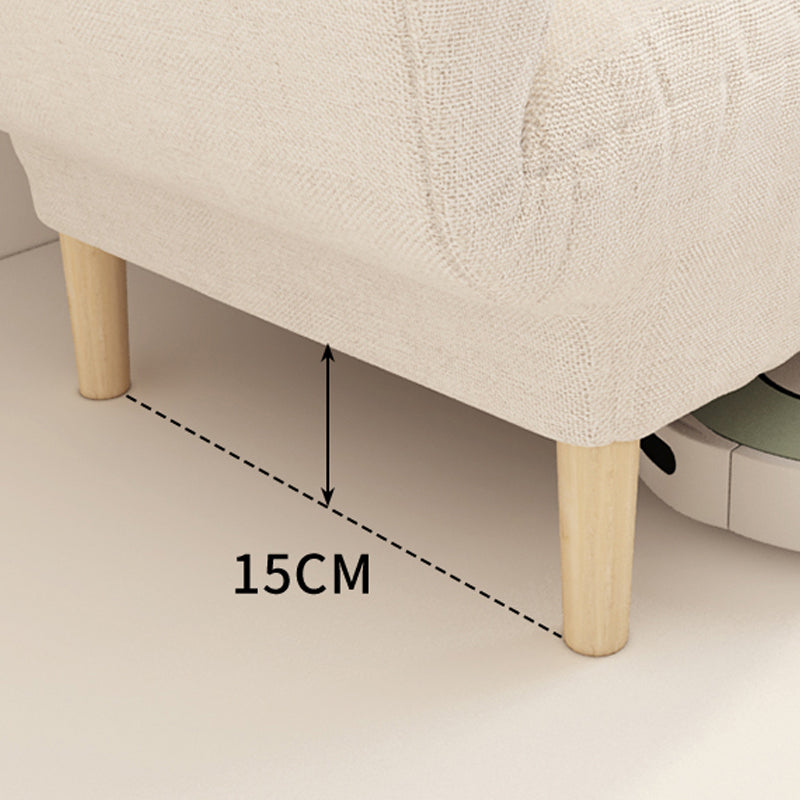 Modernistic Living Room Cotton Blend Sofa Biscuit Back Seating
