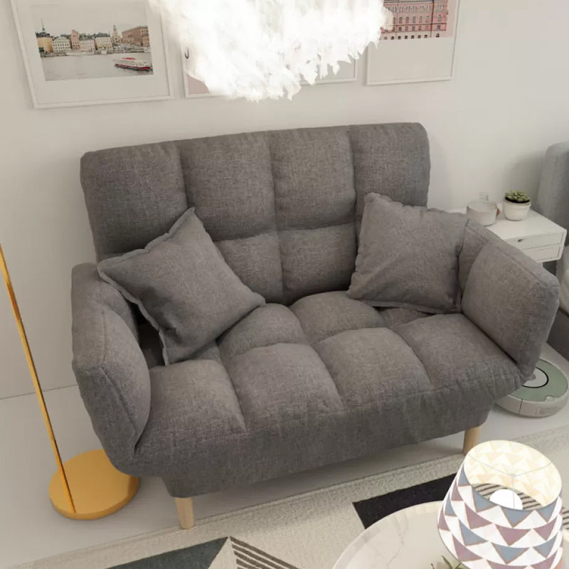 Modernistic Living Room Cotton Blend Sofa Biscuit Back Seating