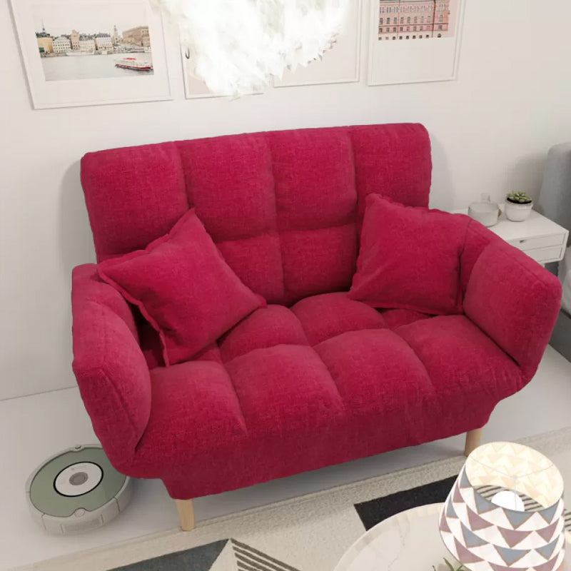 Modernistic Living Room Cotton Blend Sofa Biscuit Back Seating