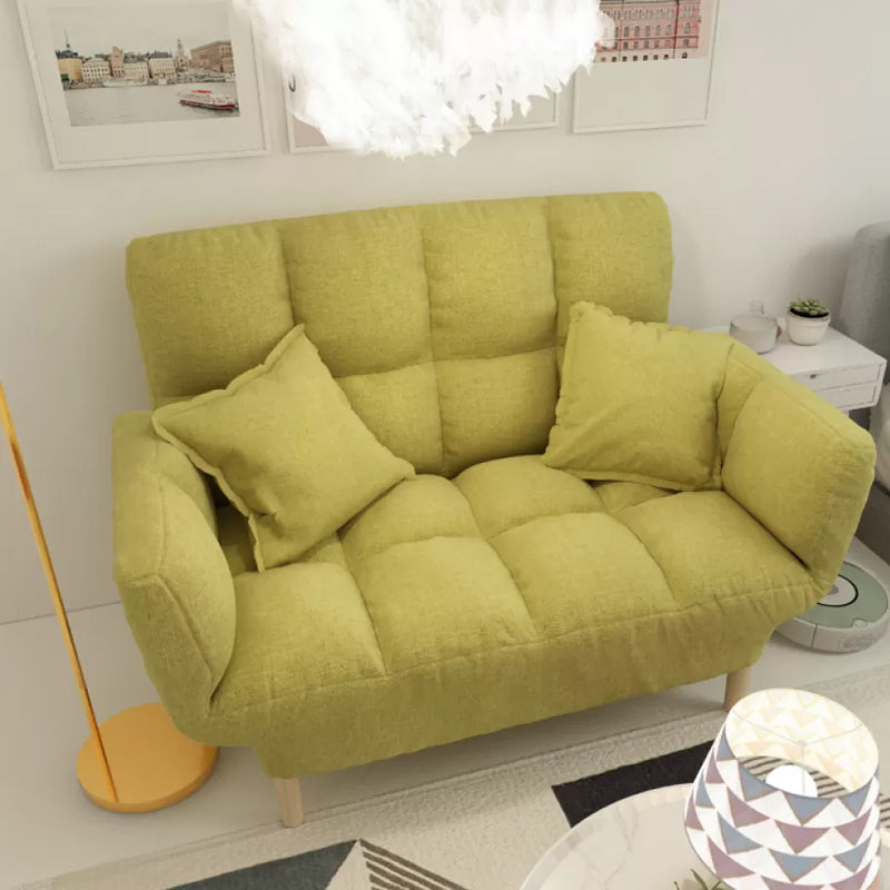 Modernistic Living Room Cotton Blend Sofa Biscuit Back Seating