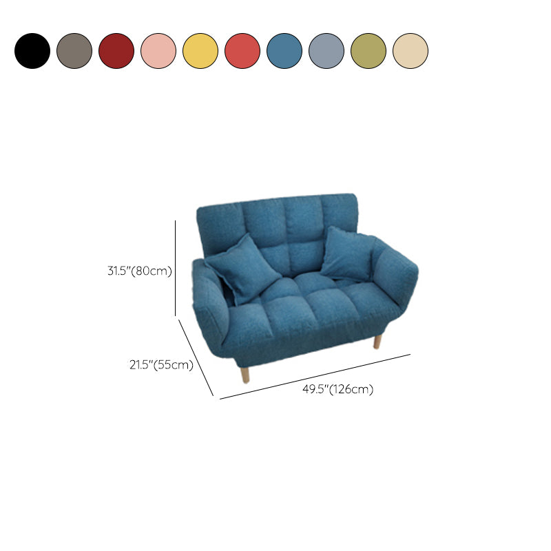 Modernistic Living Room Cotton Blend Sofa Biscuit Back Seating