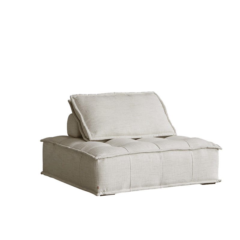Contemporary Sofa with Bolster Pillows Armless Settee for Bonus Room