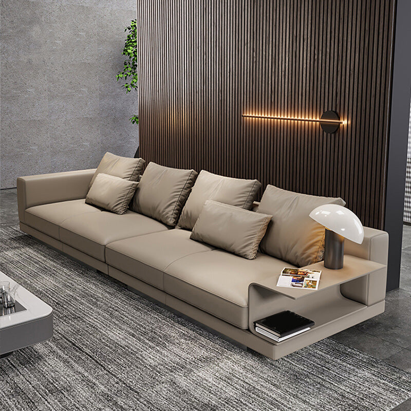 Modernistic Seating with Four Leds Bonus Room Tuxedo Arm Loveseat