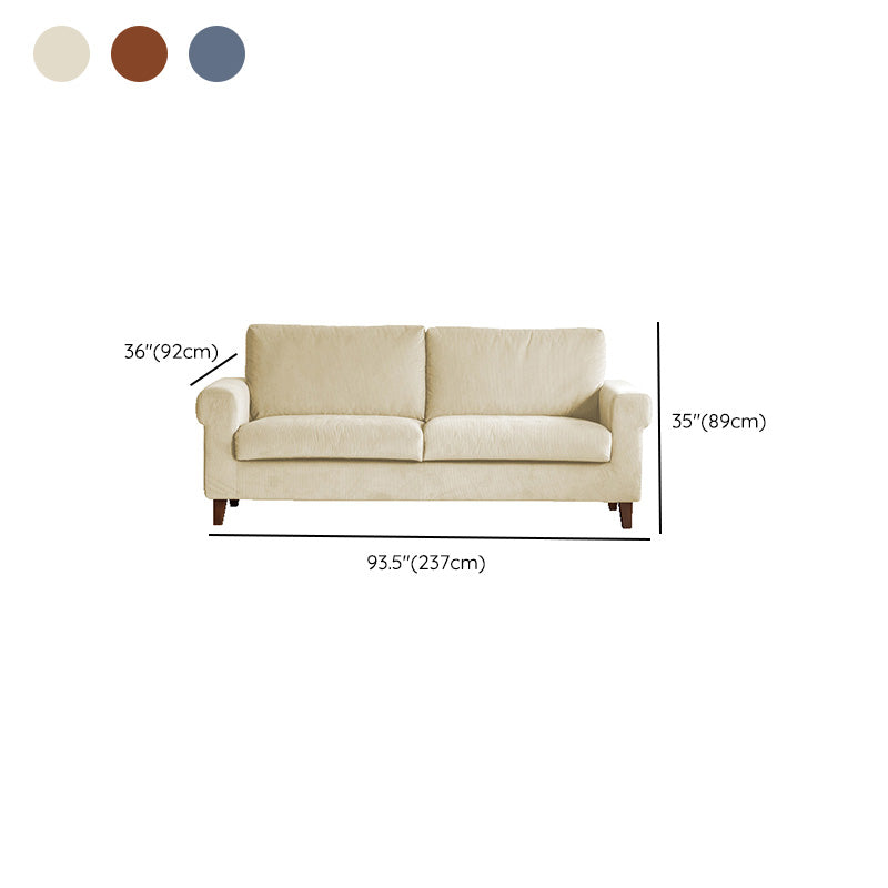 Modernistic Fabric Loveseat with Pillows and Cushion Modern Sofa for Room