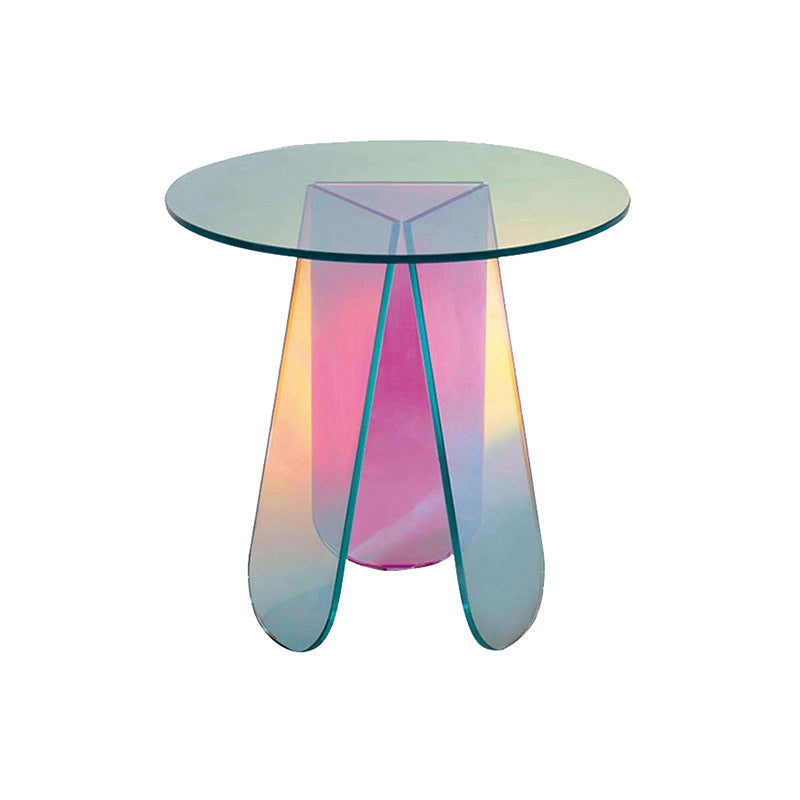 Luxurious Acrylic Side Table Round/Oval Side End Snack Table