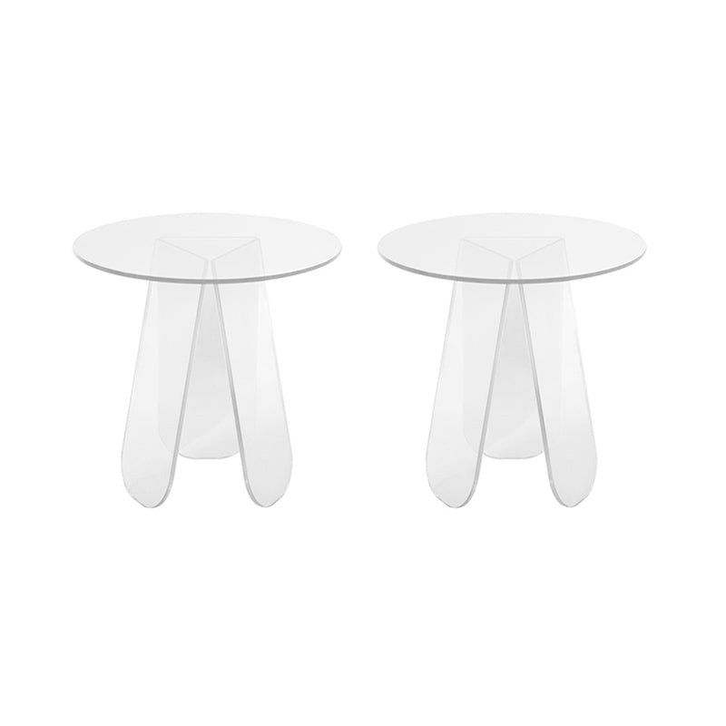 Luxurious Acrylic Side Table Round/Oval Side End Snack Table